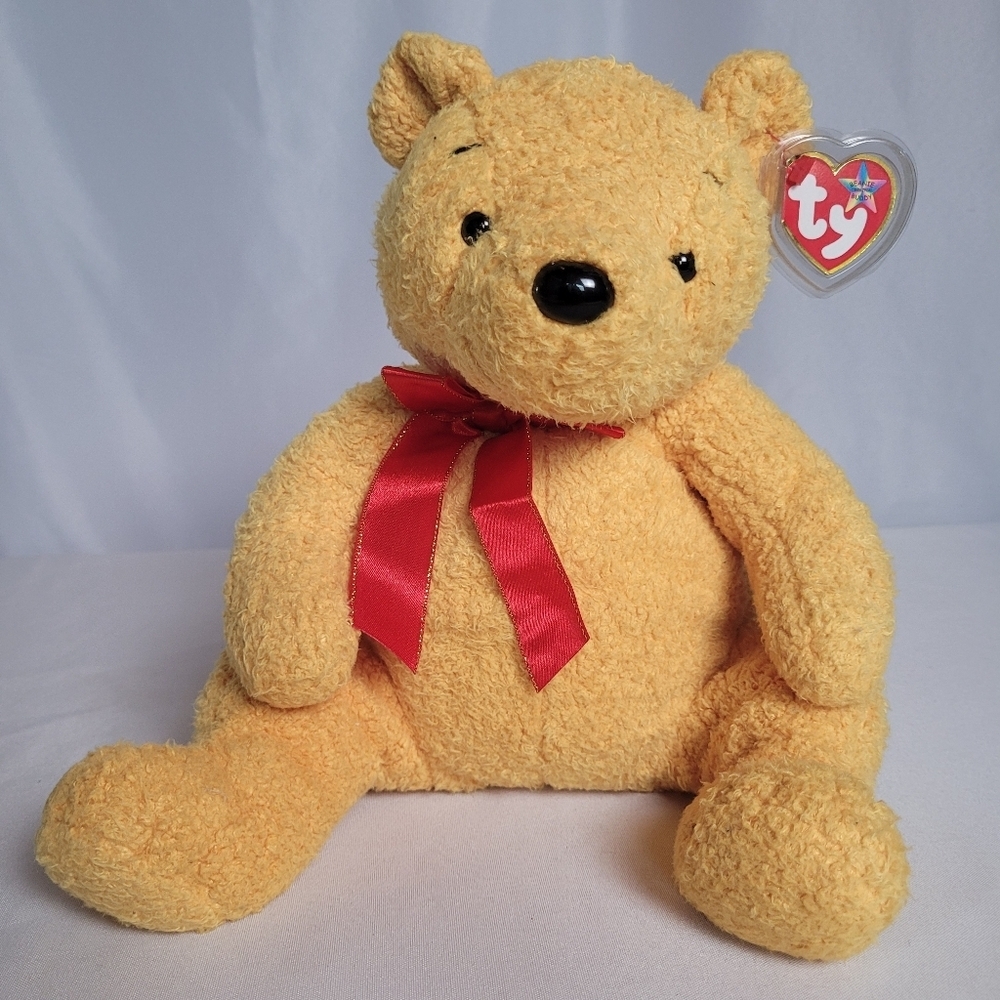 Ty Beanie Buddies 2001 Poopsie The Bear 12" Plush Stuffed Animal Toy